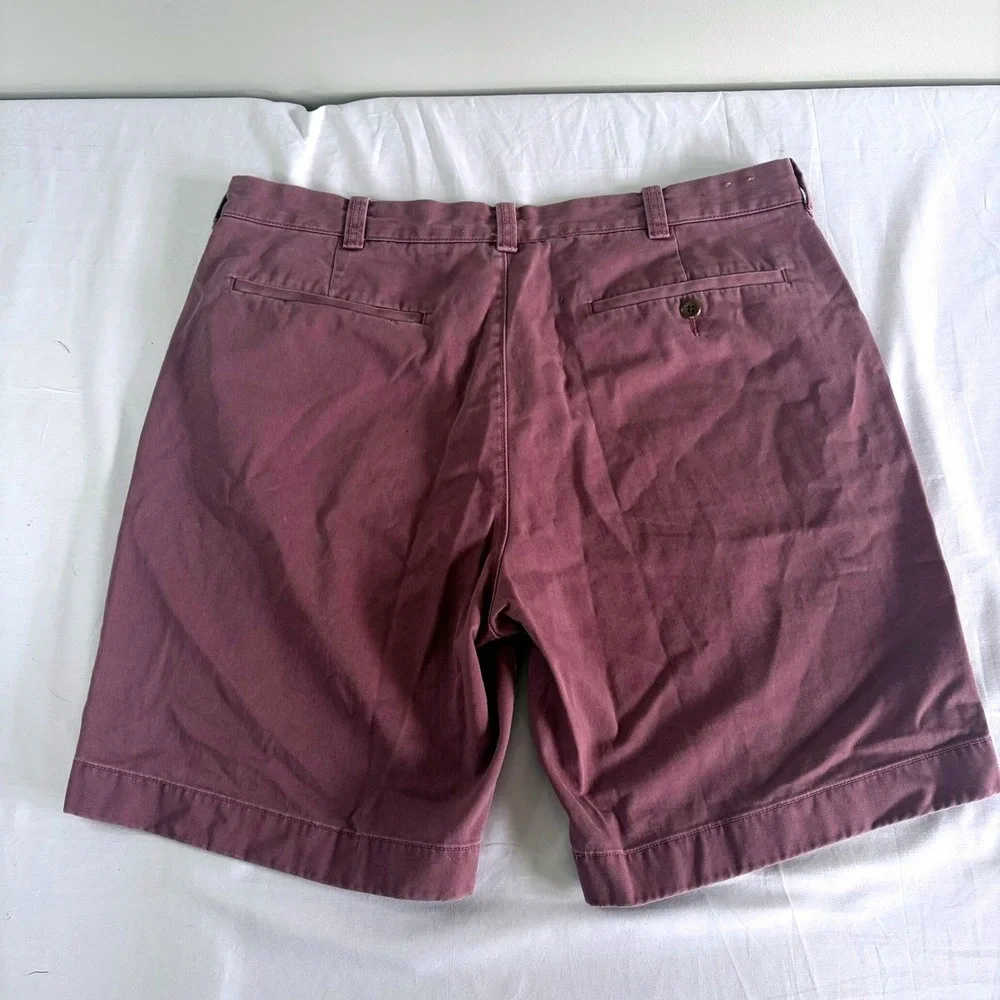 Vintage J.Crew Men's 36 Burgundy Plum Cotton Chino‎ Shorts Dadcore Golf Summer